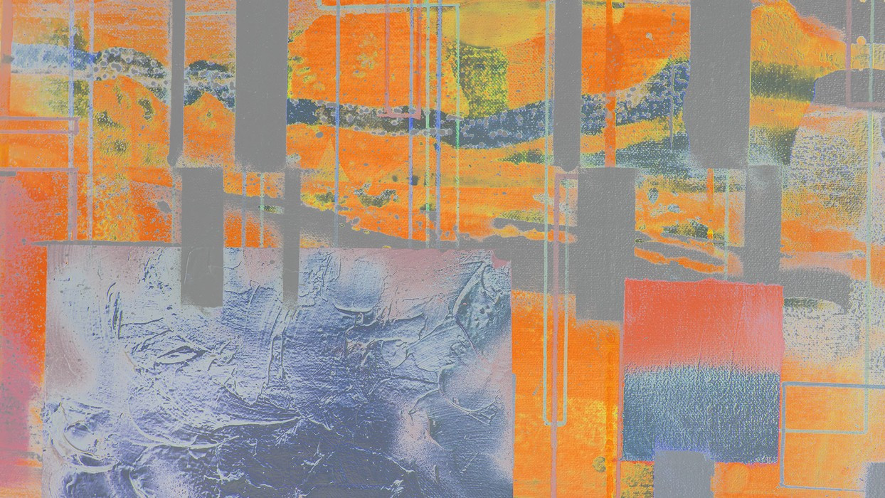 Squares Dropping orange