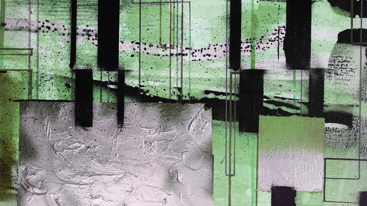 Squares Dropping grey-green