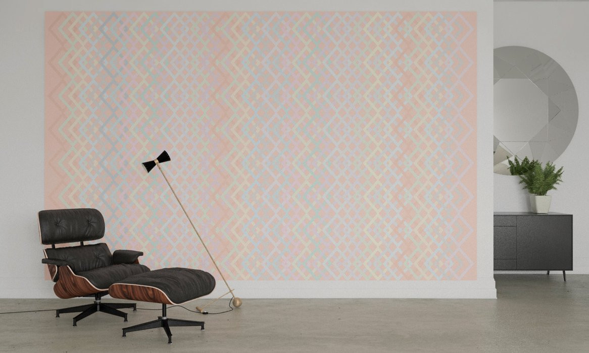 Structure Rhombus apricot-pastell
