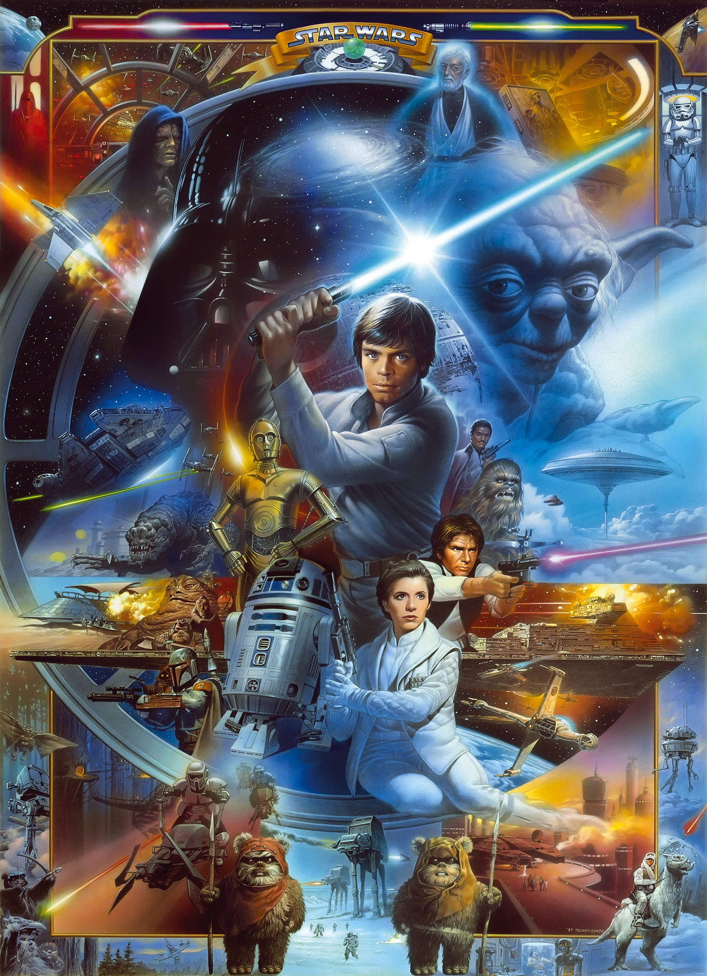 Filmplakat luke Skywalker Star Wars Wandgemälde, alter Filmstar, Album-Cover, Ku