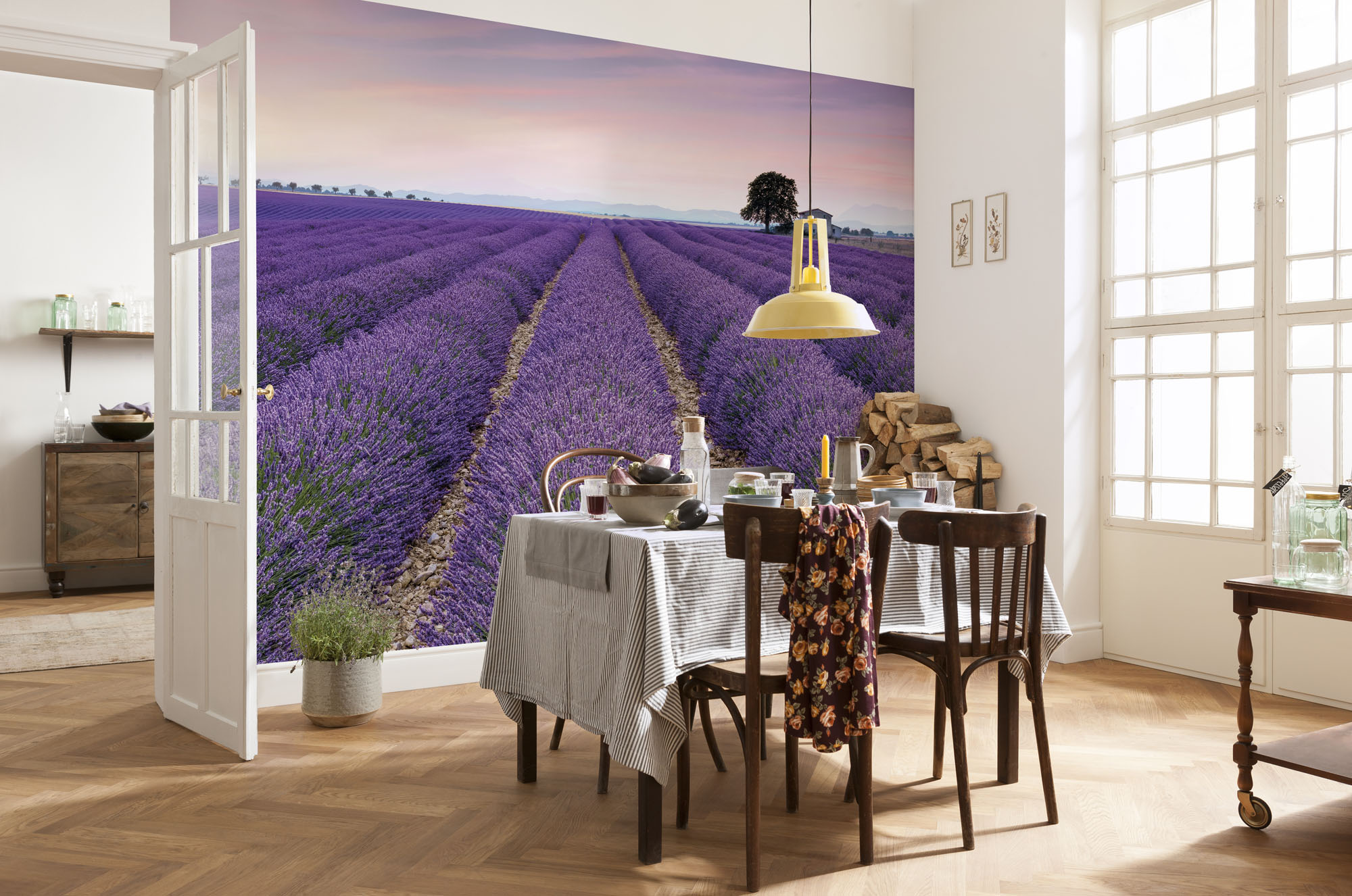 kitchen_provence Küche mit Lavendelfeld